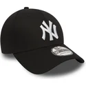 schwarze-gebogene-angepasste-kappe-39thirty-classic-der-new-york-yankees-mlb-von-new-era