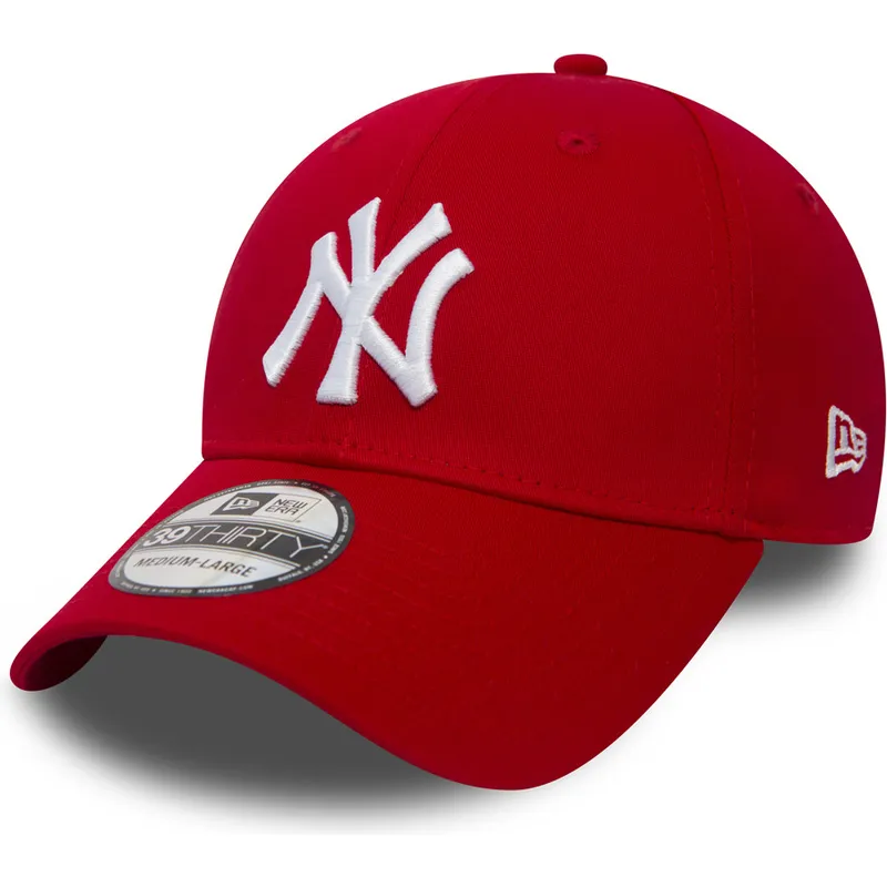 czerwona-dopasowana-czapka-z-zakrzywionym-daszkiem-39thirty-classic-new-york-yankees-mlb-new-era