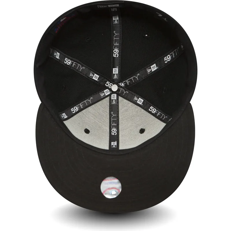czarna-dopasowana-czapka-z-plaskim-daszkiem-59fifty-essential-los-angeles-dodgers-mlb-new-era