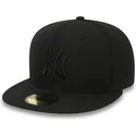 cepur-plakana-melns-pieguloss-59fifty-black-on-black-no-new-york-yankees-mlb-no-new-era