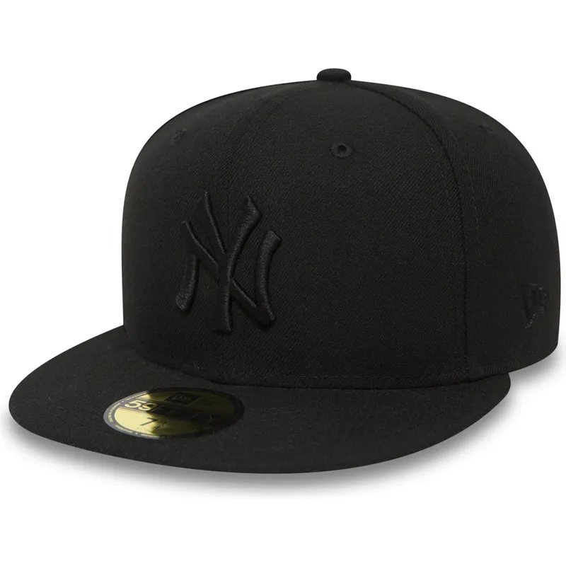cepur-plakana-melns-pieguloss-59fifty-black-on-black-no-new-york-yankees-mlb-no-new-era