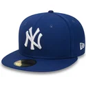 new-era-59fifty-essential-new-york-yankees-mlb-passgenaue-blaue-flat-cap