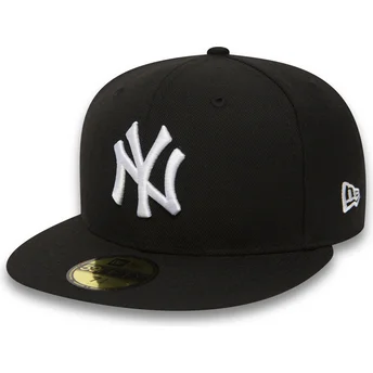 Cap plakana black ajustada 59FIFTY Essential no New York Yankees MLB no New Era