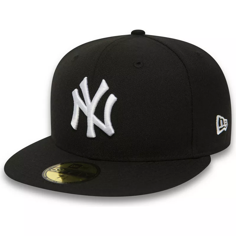 Gorra plana negra ajustada 59FIFTY Essential de New York Yankees