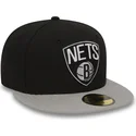 gorra-plana-negra-ajustada-59fifty-essential-de-brooklyn-nets-nba-de-new-era