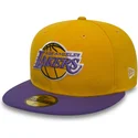 gorra-plana-amarilla-ajustada-59fifty-essential-de-los-angeles-lakers-nba-de-new-era