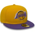 cepur-plakana-dzeltens-pieguloss-59fifty-essential-no-los-angeles-lakers-nba-no-new-era