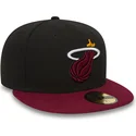 cap-plakana-black-ajustada-59fifty-essential-no-miami-heat-nba-no-new-era