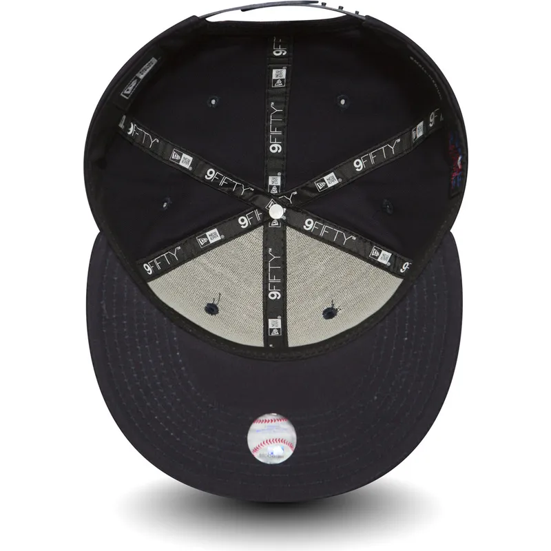 cepur-plakana-tumsi-zils-snapback-ajustable-9fifty-essential-no-boston-red-sox-mlb-no-new-era