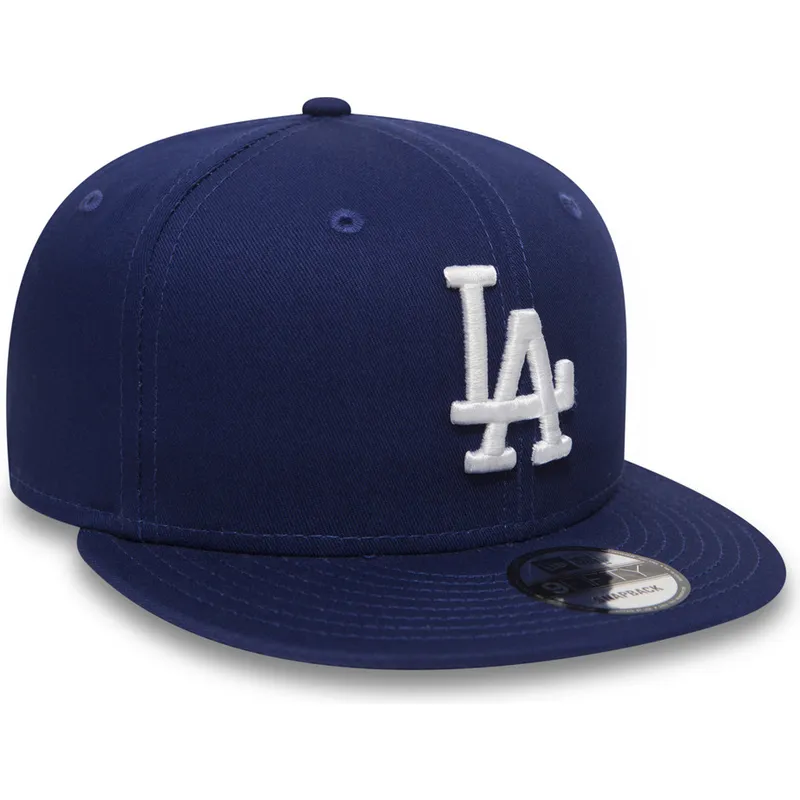 cepur-plakana-zils-snapback-ajustable-9fifty-essential-no-los-angeles-dodgers-mlb-no-new-era