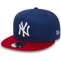 cepur-plakana-zils-snapback-ajustable-9fifty-cotton-block-no-new-york-yankees-mlb-no-new-era