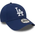 niebieska-zakrzywiona-czapka-regulowana-9forty-essential-los-angeles-dodgers-mlb-marki-new-era