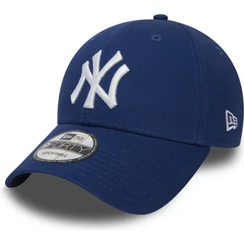 9FORTY Essential New York Yankees MLB verstellbare blaue Kappe mit gebogenem Schirm von New Era
