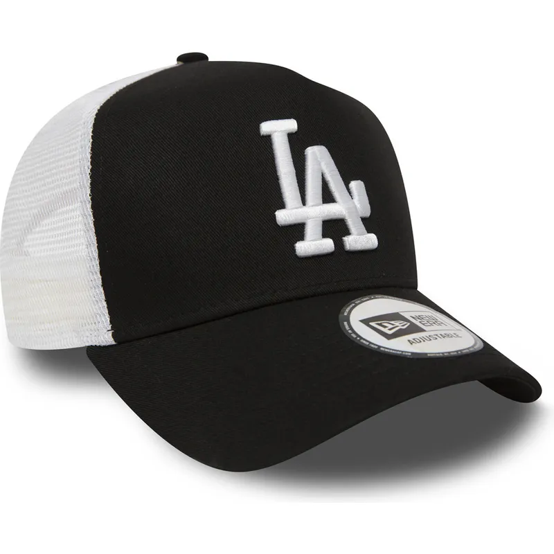 schwarze-trucker-kappe-clean-a-frame-der-los-angeles-dodgers-mlb-von-new-era