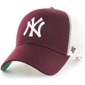 cepur-izliekta-truckeris-sarkans-snapback-no-new-york-yankees-mlb-no-47-brand