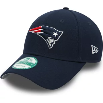 New Era Curved Brim 9FORTY The League New England Patriots NFL Adjustable Cap marineblau