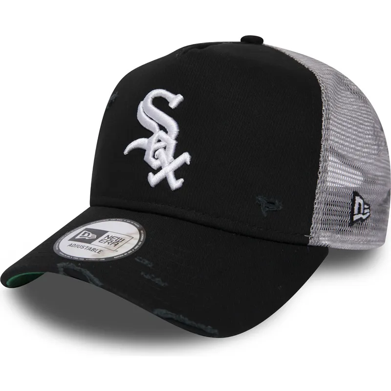 cepur-izliekta-truckeris-melns-snapback-distressed-a-frame-no-chicago-white-sox-mlb-no-new-era cepur-izliekta-truckeris-melns-snapback-distressed-a-frame-no-chicago-white-sox-mlb-no-new-era