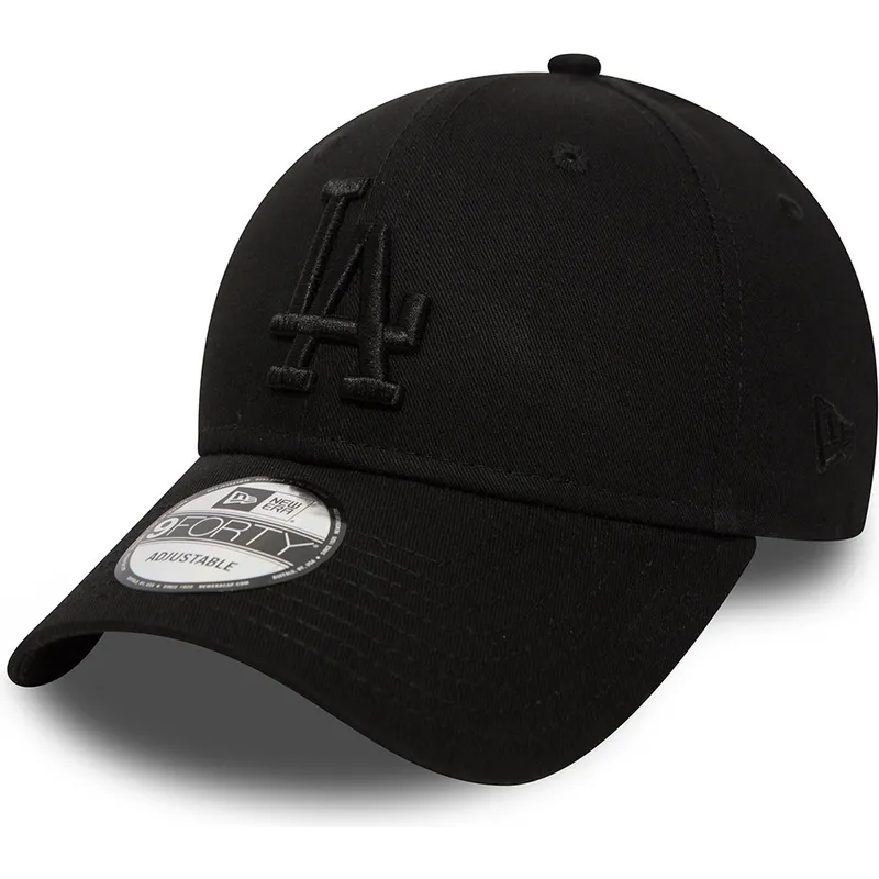 cepur-izliekta-melns-regulejama-lente-9forty-essential-no-los-angeles-dodgers-mlb-no-new-era