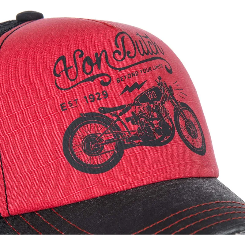 cepur-izliekta-truckeris-sarkans-regulejams-crew3-no-von-dutch