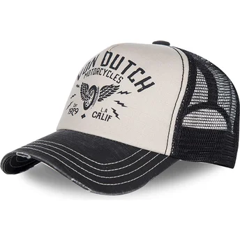 Weiße und schwarze verstellbare Curved Cap CREW2 von Von Dutch