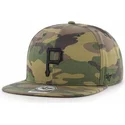 pittsburgh-pirates-mlb-captain-grove-snapback-camouflage-flatcap-mit-schwarzem-logo-von-47-brand