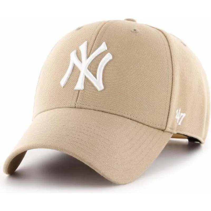 beige-gebogene-snapback-kappe-new-york-yankees-mlb-mvp-von-47-brand
