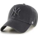 47-brand-mlb-clean-up-new-york-yankees-dunkelgraue-kappe-mit-gebogenem-schirm-und-dunkelgrauem-logo