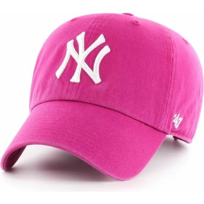 cepur-izliekta-roza-regulejams-orquidea-no-new-york-yankees-mlb-no-47-brand