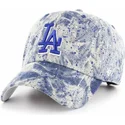 47-brand-mlb-clean-up-splat-los-angeles-dodgers-blaue-kappe-mit-gebogenem-schirm-und-blauem-logo