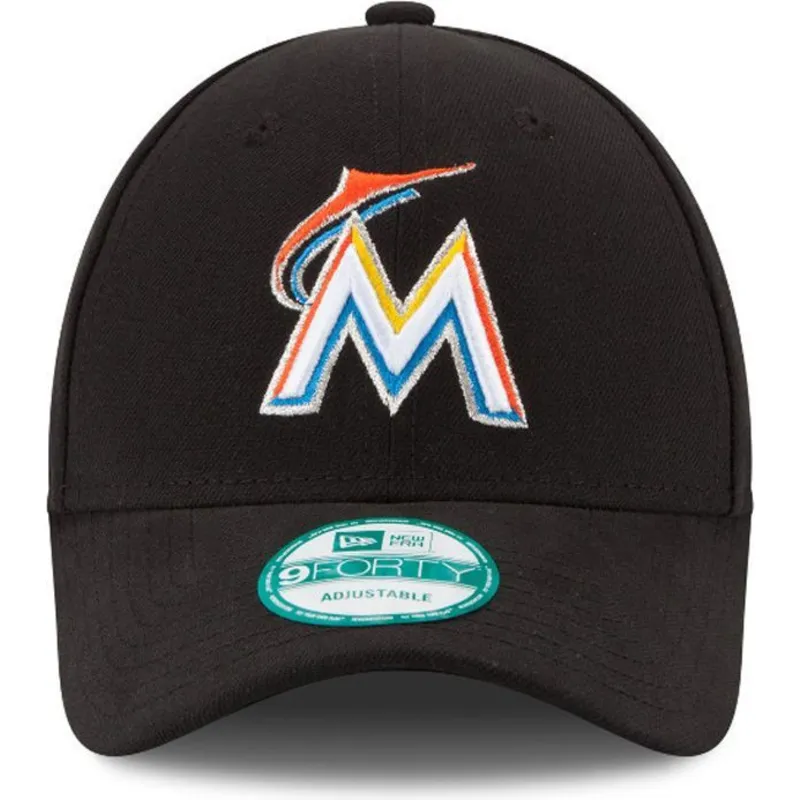 cap-izliekta-black-adjustable-strap-9forty-the-league-no-miami-marlins-mlb-no-new-era