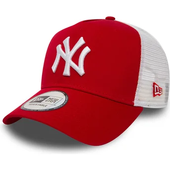 Cepur izliekta šoferis sarkans snapback Clean A Frame 2 no New York Yankees MLB no New Era