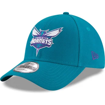 Blå böjd justerbar keps 9FORTY The League från Charlotte Hornets NBA av New Era