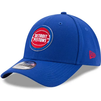 Blå böjd justerbar keps 9FORTY The League från Detroit Pistons NBA av New Era