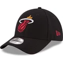 cepur-izliekta-melns-regulejama-lente-9forty-the-league-no-miami-heat-nba-no-new-era