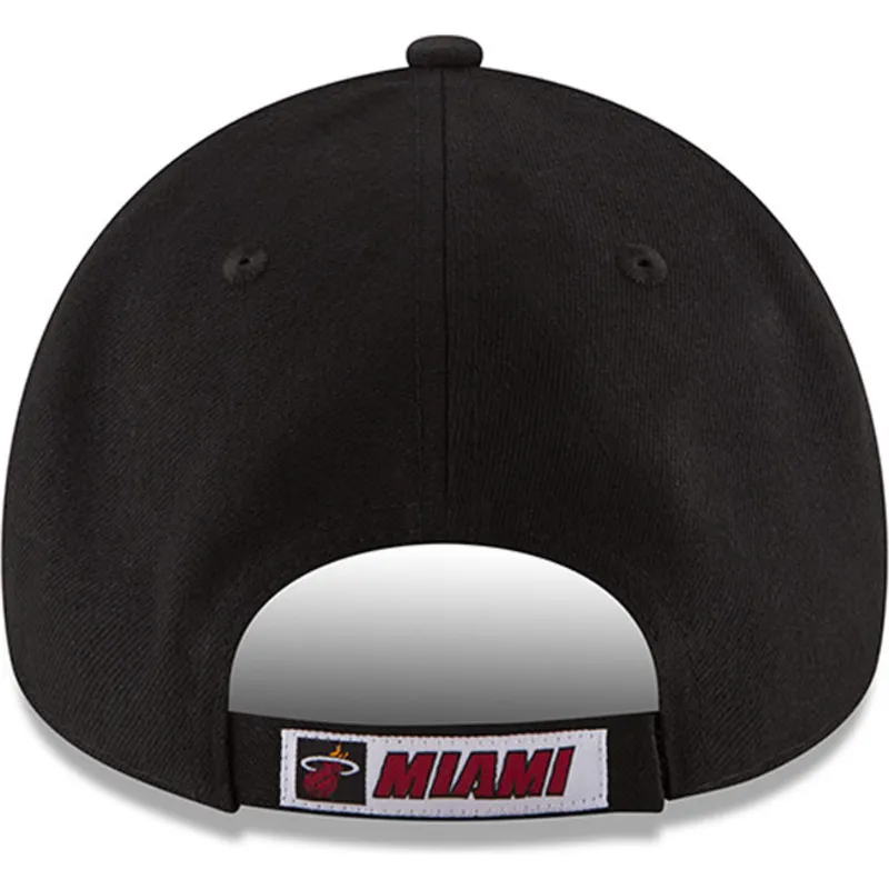 cepur-izliekta-melns-regulejama-lente-9forty-the-league-no-miami-heat-nba-no-new-era