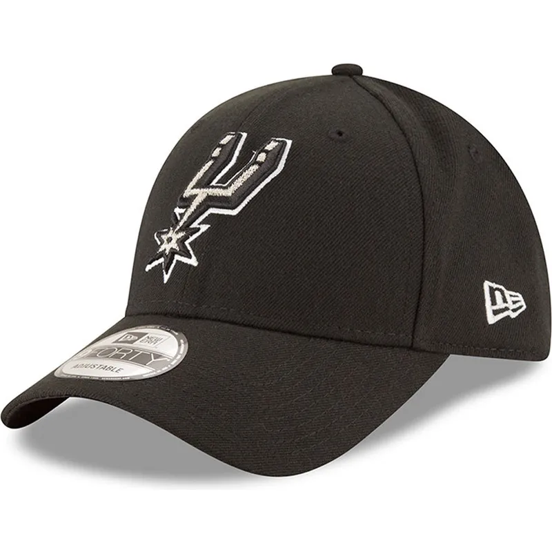 schwarze-verstellbare-curved-cap-9forty-the-league-der-san-antonio-spurs-nba-von-new-era