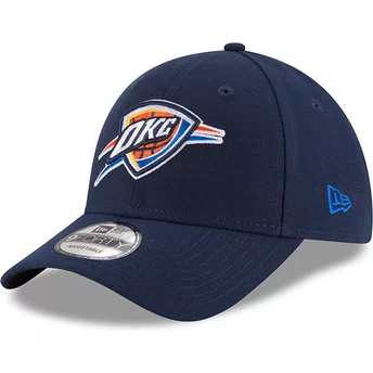 New Era Curved Brim 9FORTY The League Oklahoma City Thunder NBA Adjustable Cap marineblau