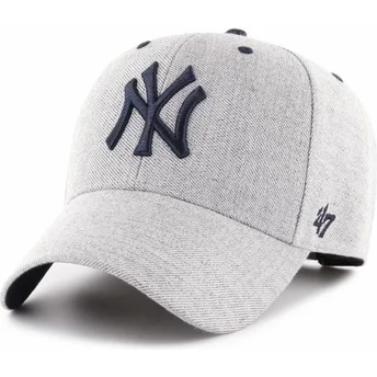 47-brand-new-york-yankees-mlb-mvp-storm-cloud-verstellbare-graue-kappe-mit-gebogenem-schirm
