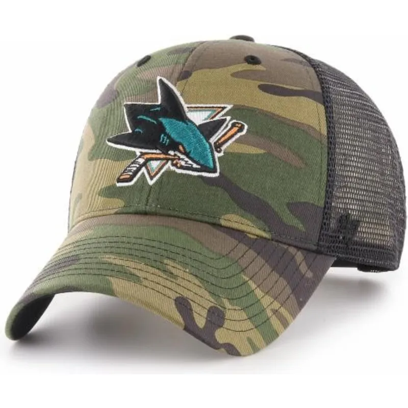 cepur-izliekta-truckeris-maskesanas-snapback-no-san-jose-sharks-nhl-no-47-brand