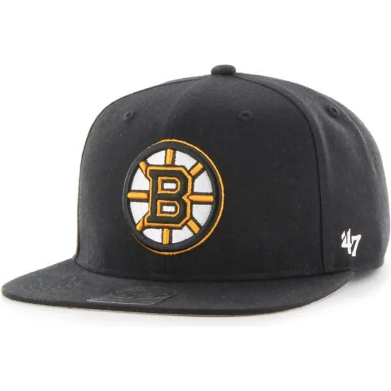 cepur-plakana-melns-snapback-no-boston-bruins-nhl-no-47-brand