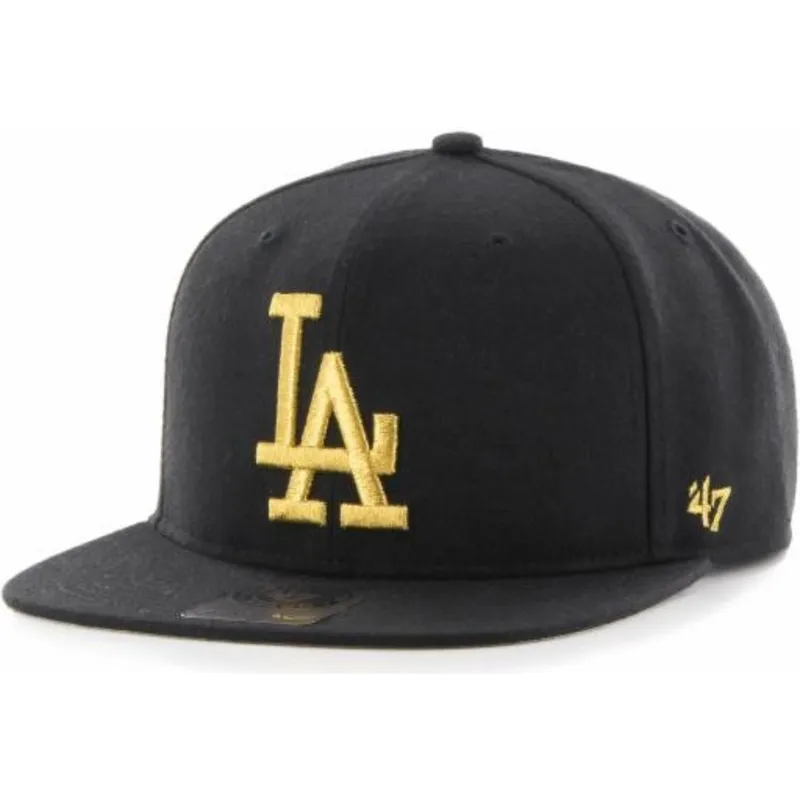 cap-plakana-black-snapback-oro-no-los-angeles-dodgers-mlb-no-47-brand