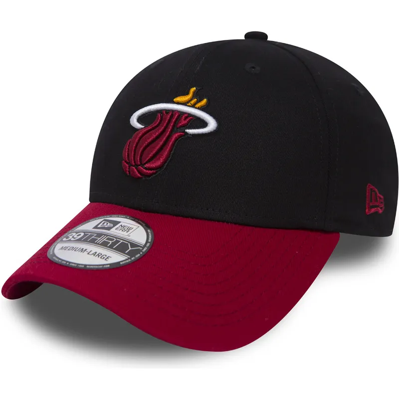 cepur-izliekta-melns-pieguloss-39thirty-black-base-no-miami-heat-nba-no-new-era