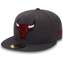 cepur-plakana-melns-pieguloss-59fifty-heather-no-chicago-bulls-nba-no-new-era