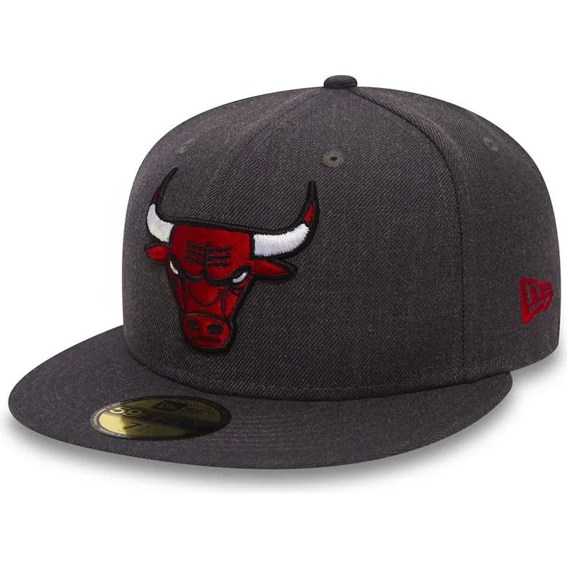 cepur-plakana-melns-pieguloss-59fifty-heather-no-chicago-bulls-nba-no-new-era