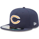 cepur-plakana-tumsi-zils-pieguloss-59fifty-on-field-no-chicago-bears-nfl-no-new-era