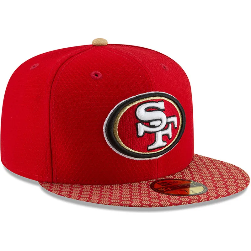 cepur-plakana-sarkans-pieguloss-59fifty-sideline-no-san-francisco-49ers-nfl-no-new-era