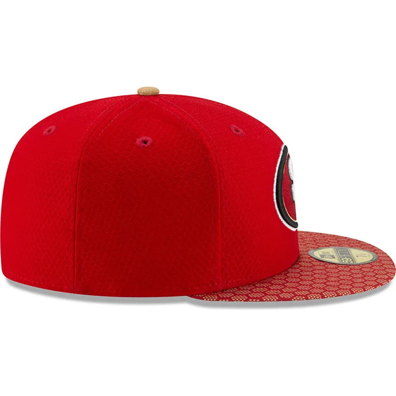 cepur-plakana-sarkans-pieguloss-59fifty-sideline-no-san-francisco-49ers-nfl-no-new-era