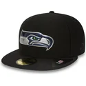 cepur-plakana-melns-pieguloss-59fifty-black-coll-no-seattle-seahawks-nfl-no-new-era