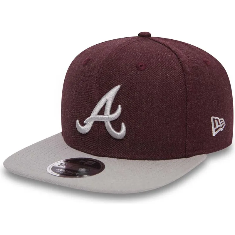 cap-plakana-red-snapback-9fifty-seasonal-heather-no-atlanta-braves-mlb-no-new-era