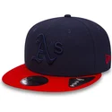 cepur-plakana-tumsi-zils-snapback-9fifty-diamond-era-essential-no-oakland-athletics-mlb-no-new-era